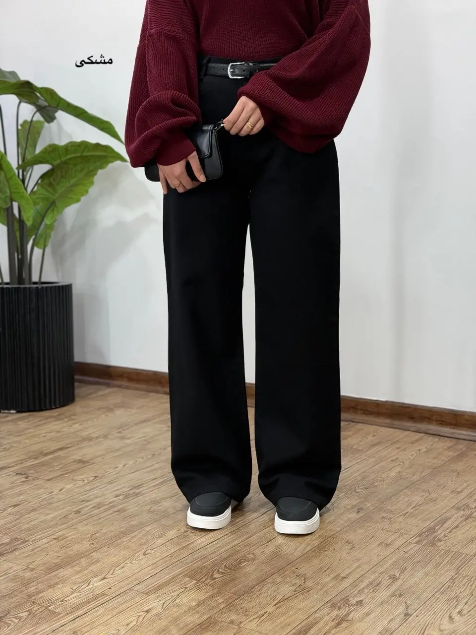 شلوار کتان نیم بگ